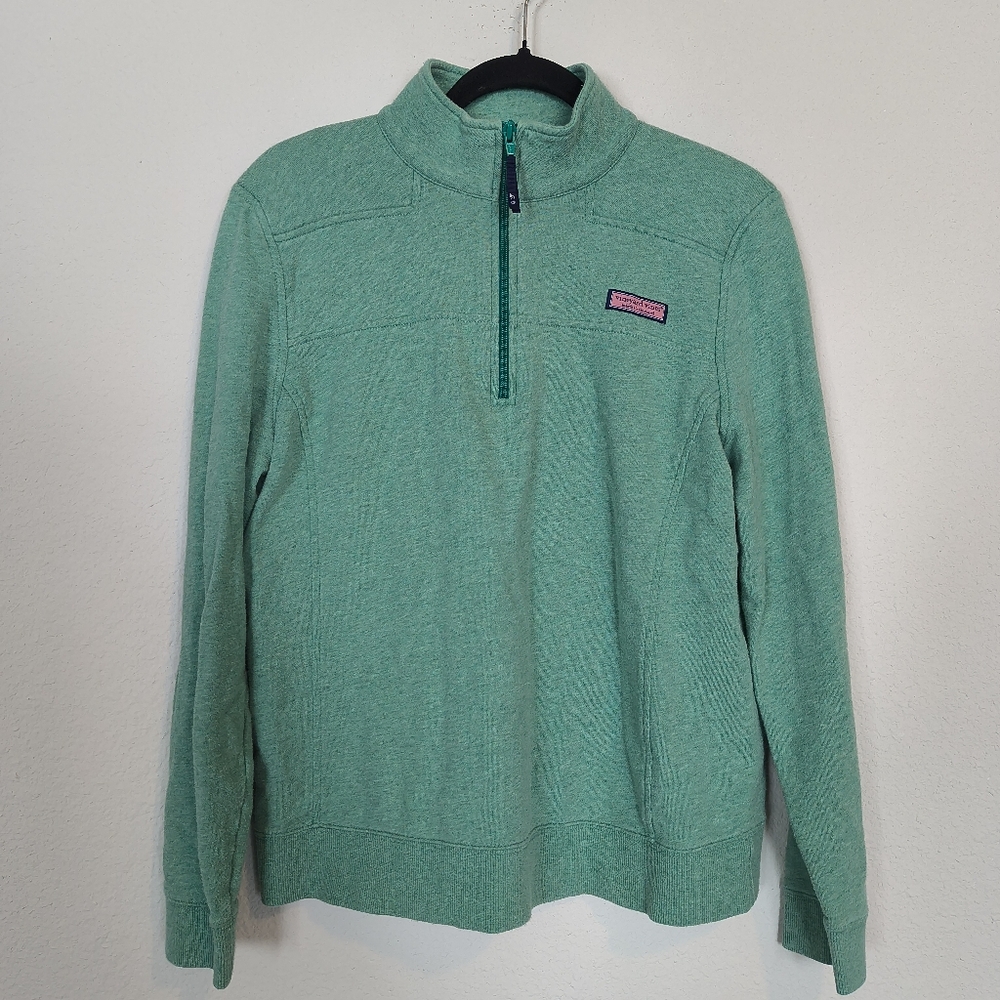 Vineyard Vines Green Quarter-Zip Sweatshirt